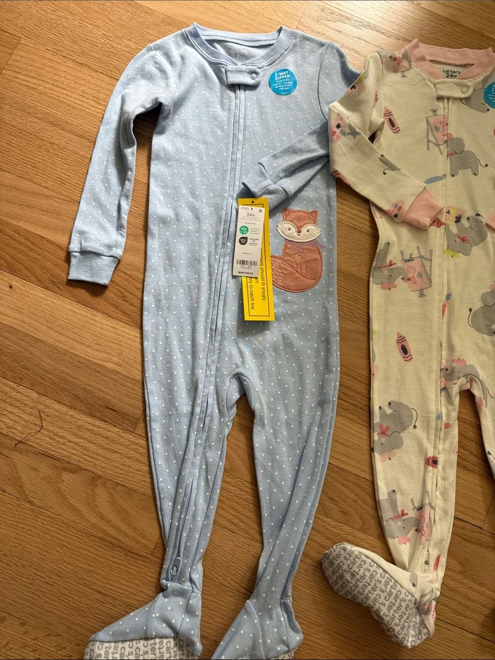 Carter's 24 M footie pajama bundle - cotton - zip up Footed Sleepers